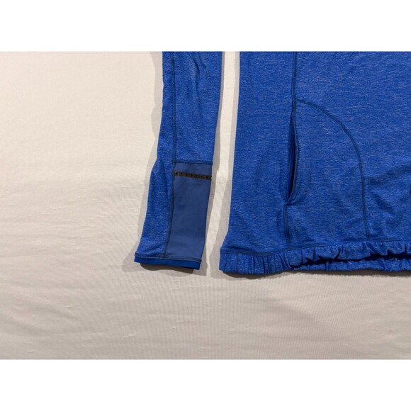 Lululemon Pace Pusher Womens Stretch 1/4 Zip Blue Pockets Pullover Sweatshirt 10 - Picture 4 of 10